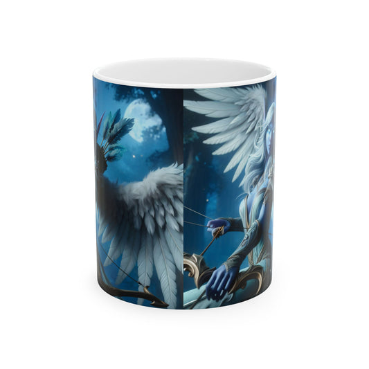 Mug | Ceramic | White | Celestial Fantasy | Angel Archer