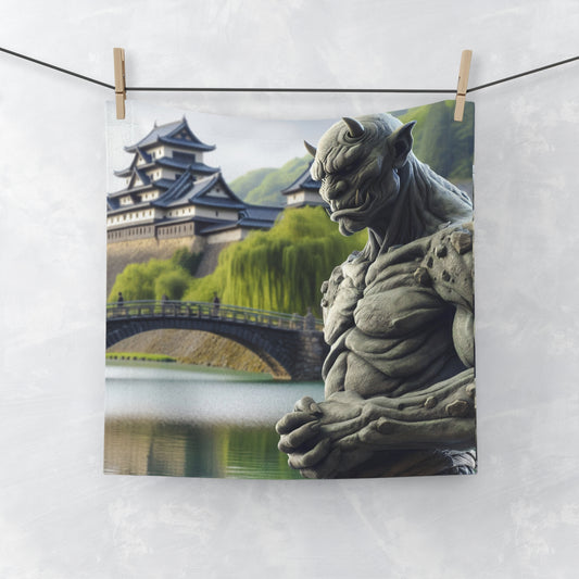 Towel | Face Towel | Dark Fantasy | Yokai Lore | Oni