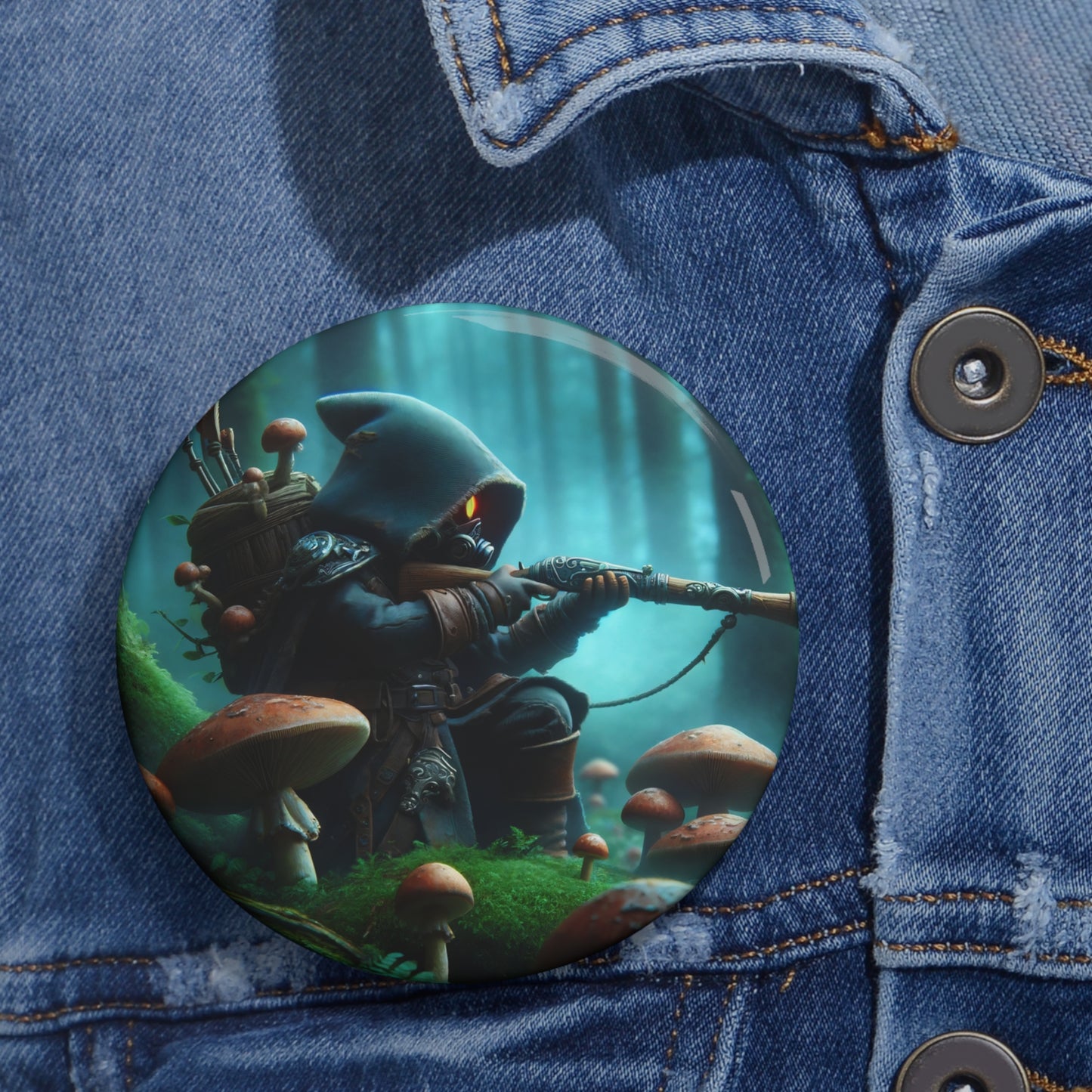 Button | Speldbutton | Met speld | Myconomantiek | Bosgeest-wachter