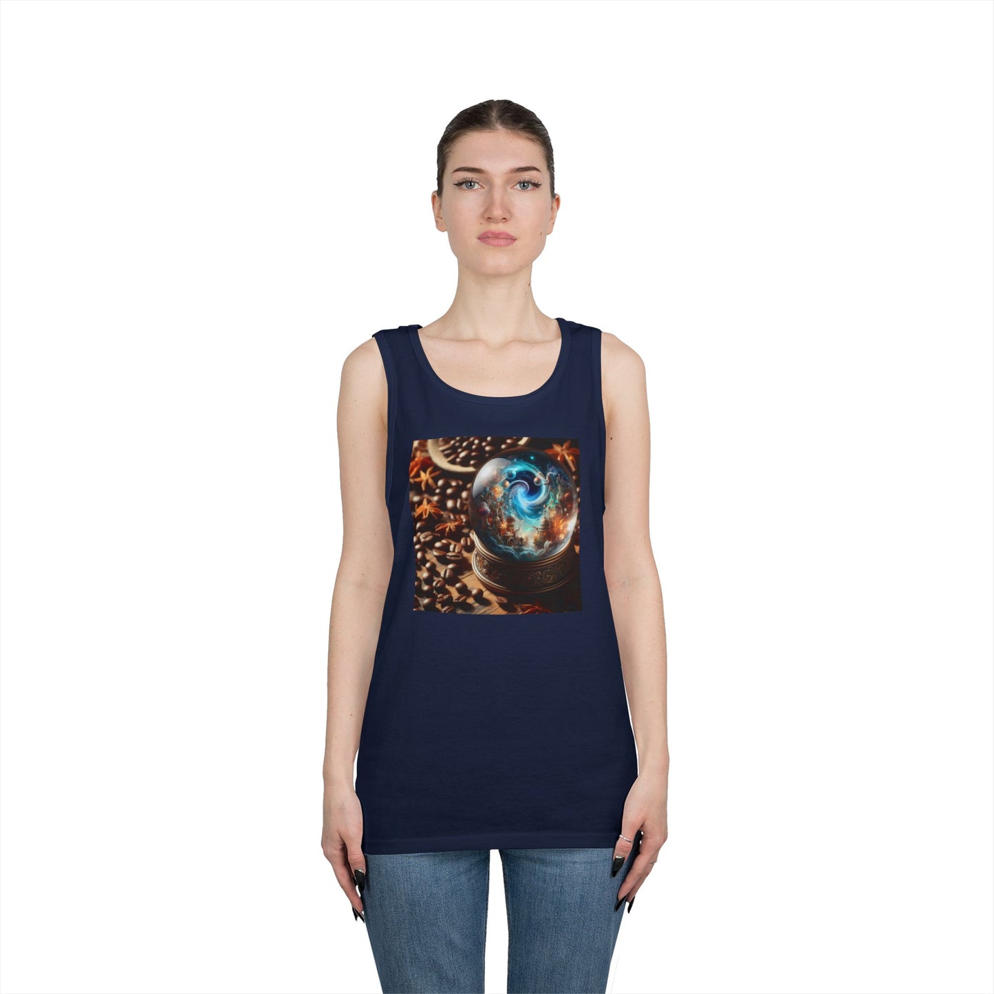 Tanktop | Unisex | Schwere Baumwolle | Kosmische Mythologie | Schneekugel