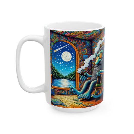 Krus | Keramikk | Hvit | Psykedelisk kunst | Kosmisk drøm