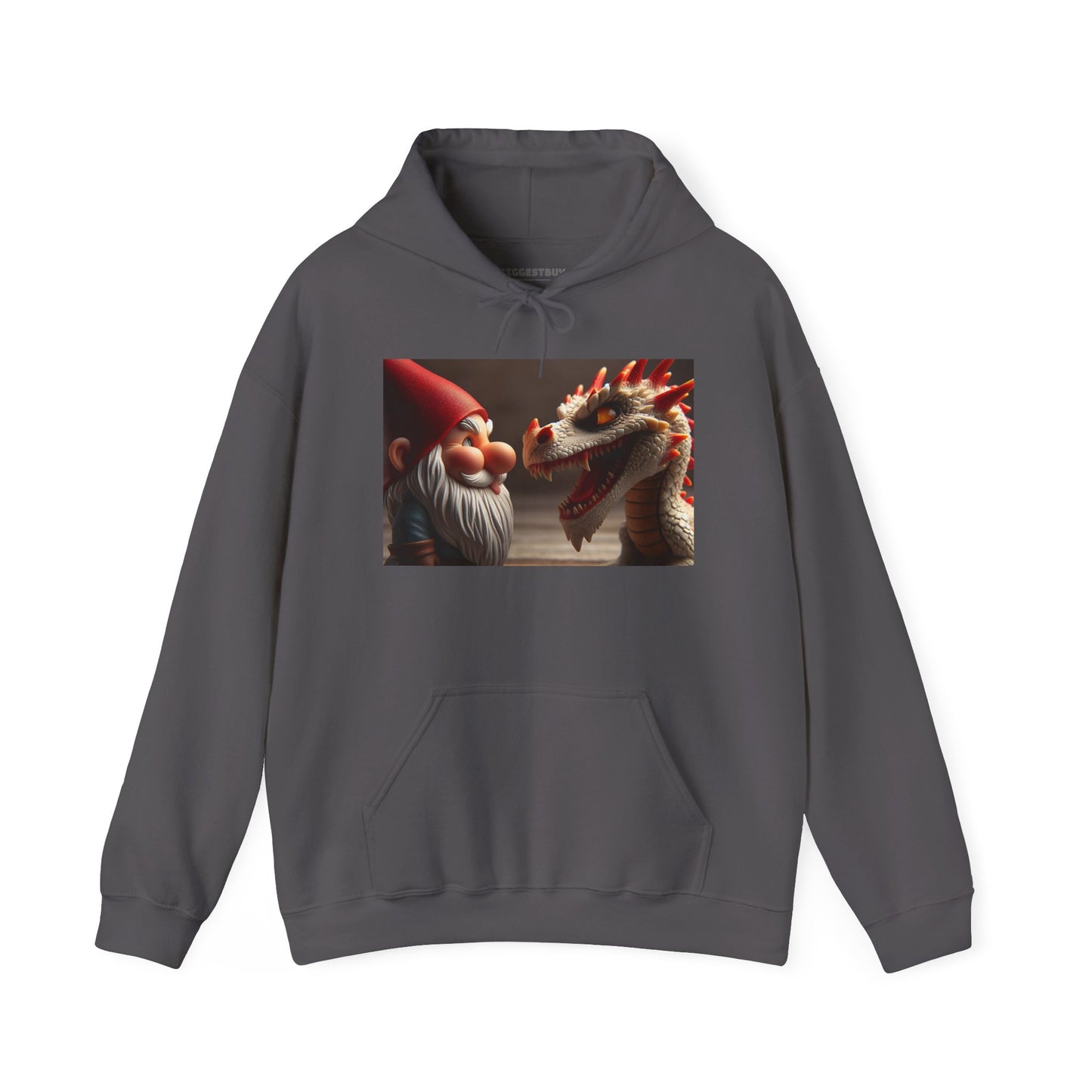 Bluza z kapturem | Unisex | Bluza dresowa z kapturem | Gruba mieszanka | Fantasy folklorystyczne | Gnom i Smok