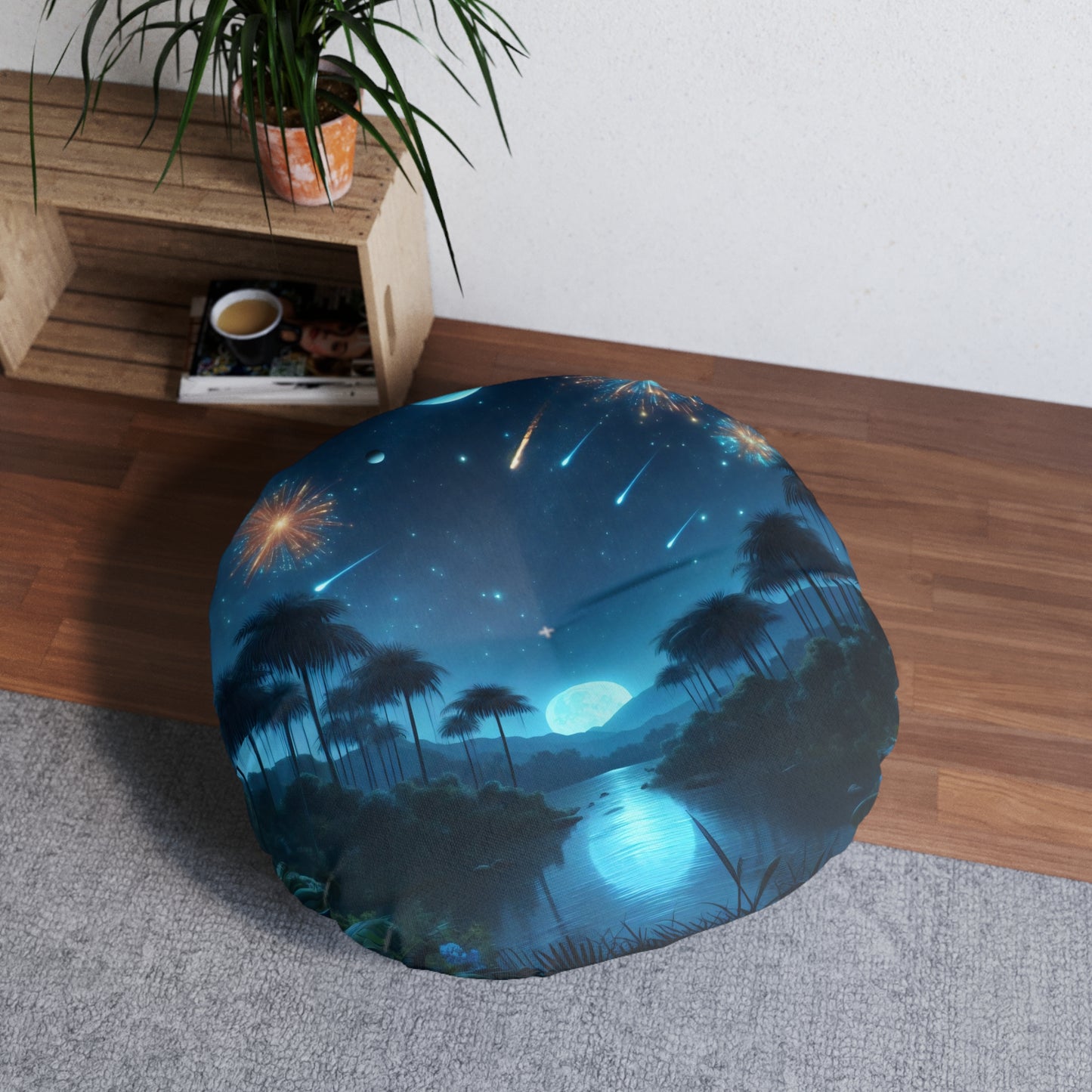 تکیہ | فرش کا تکیہ | ٹفٹڈ | گول | کونی تخیل | آسٹرلاگوس | راتی منظر