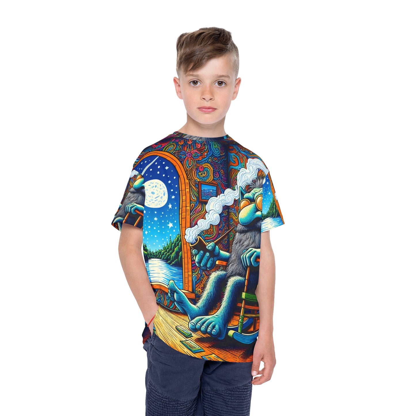 เสื้อกีฬา | เด็ก | ศิลปะไซคีเดลิก | ภาพวาดจักรวาลแฟนตาซี