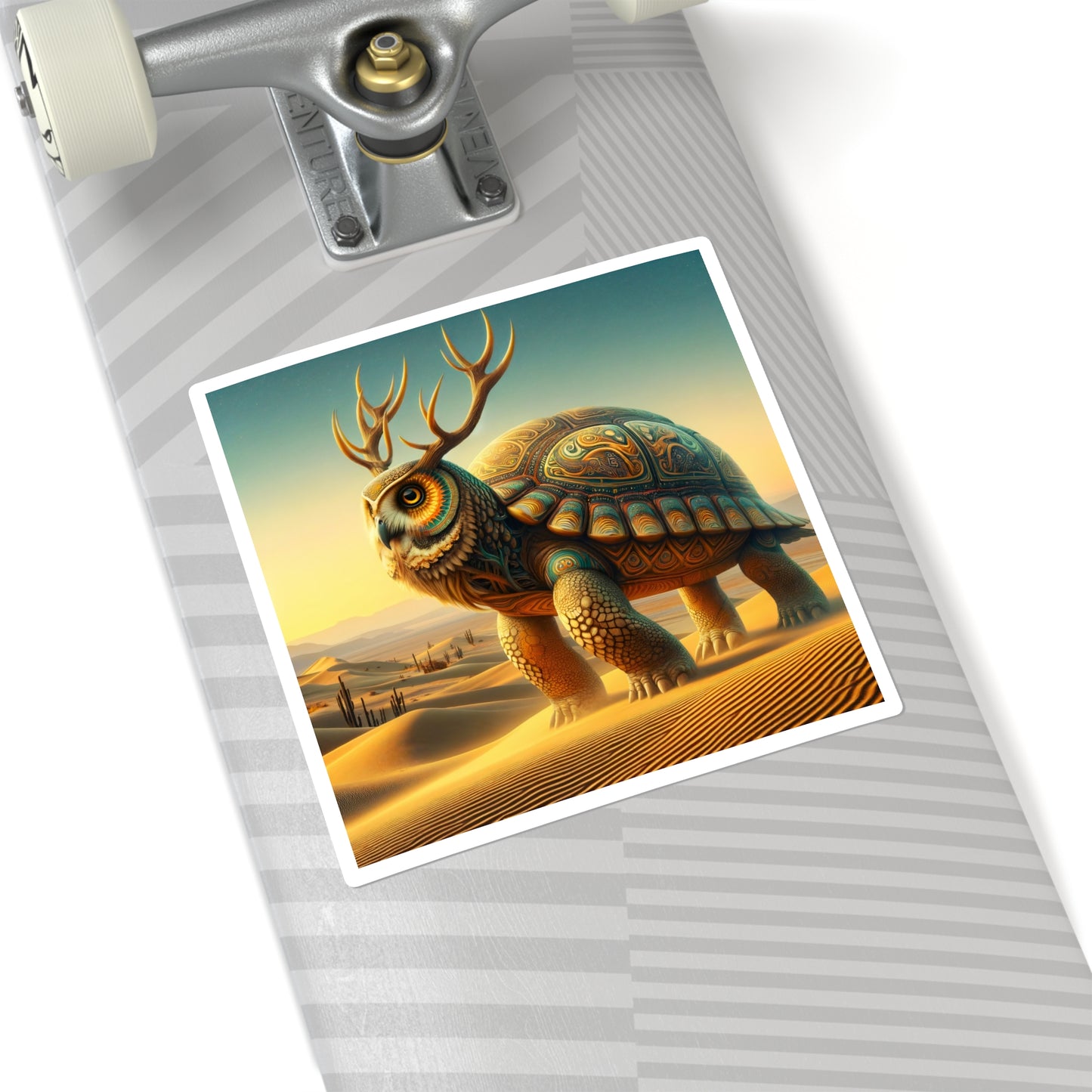 Sticker | Vierkant | Mythische Fauna | Woestijngeest | Hybride wezen