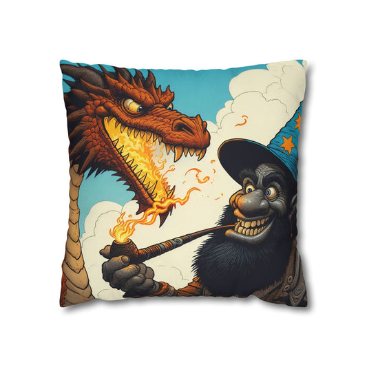 تکیہ پوش | مربع | پالئیےسٹر کینوس | قدیم جادو | ایلیمنٹل جنگ | ڈریگن