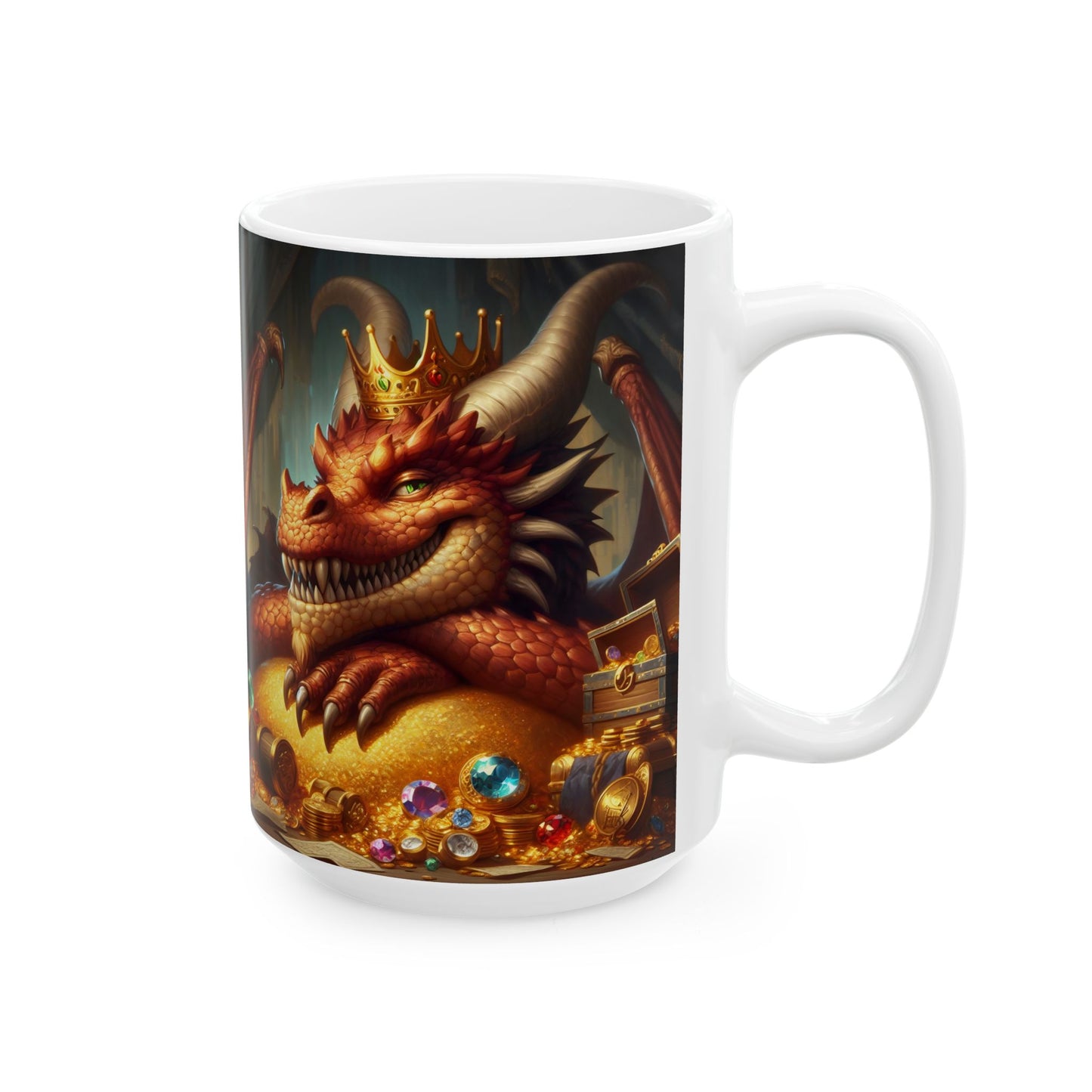 قدح | سيراميك | أبيض | أسطورة التنين | فافنير التنين الحارس