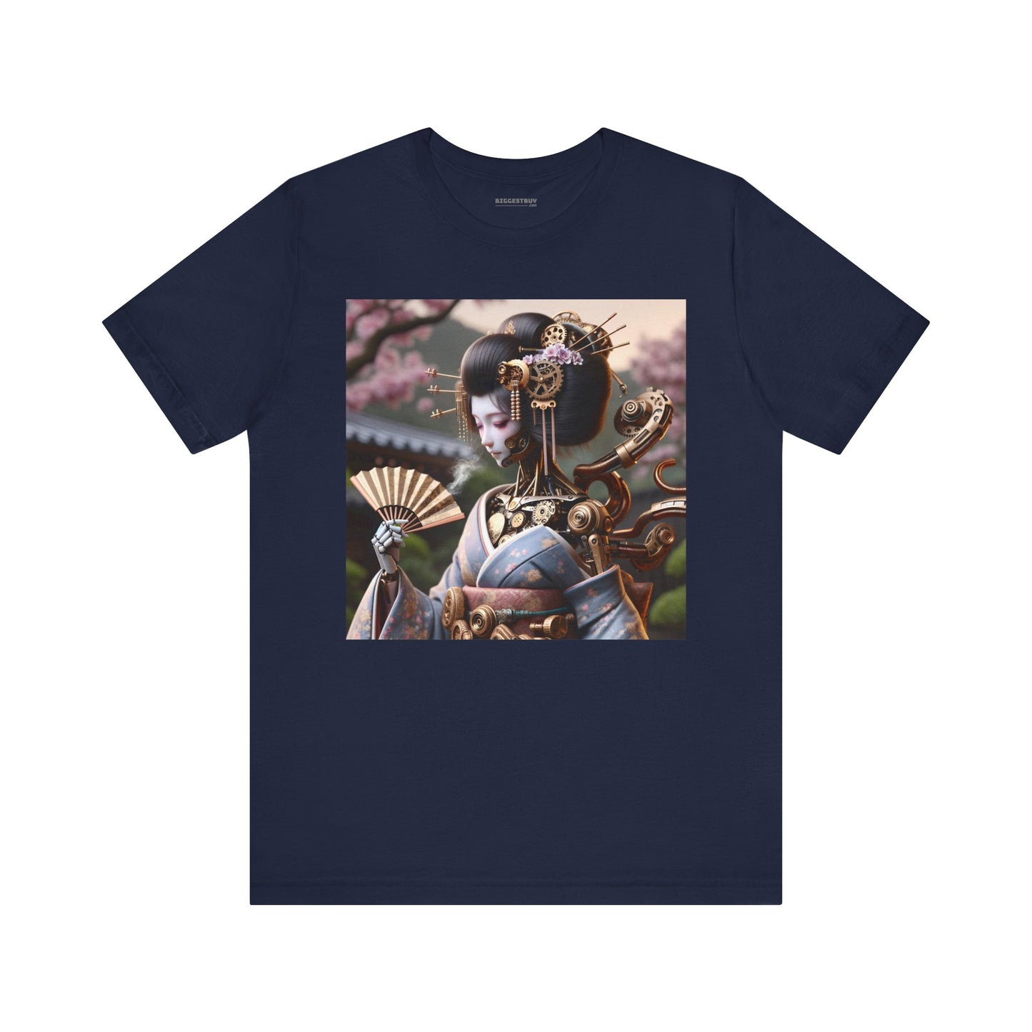 Tシャツ | ユニセックス | ジャージーTシャツ | 半袖 | スチームパンク | サイバーギーシャ | ロボット芸者