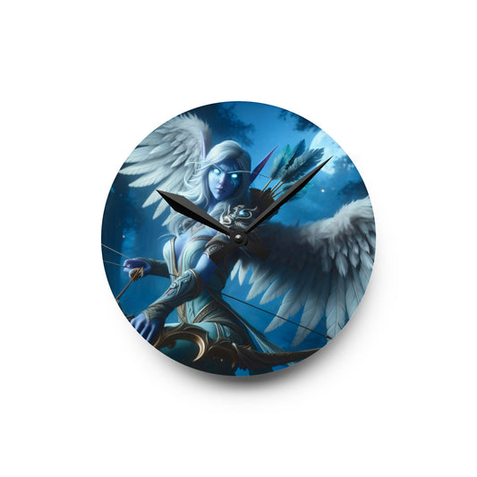 دیوار گھڑی | ایکریلک | گول یا مربع | آسمانی فرشتہ تیرانداز | فرشتہ جنگجو