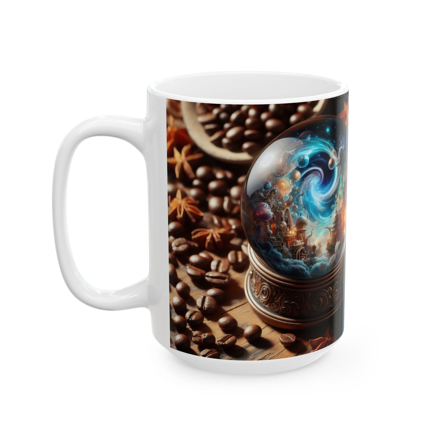 Tazza | Ceramica | Bianca | Cosmologia Nordica | Globo Magico