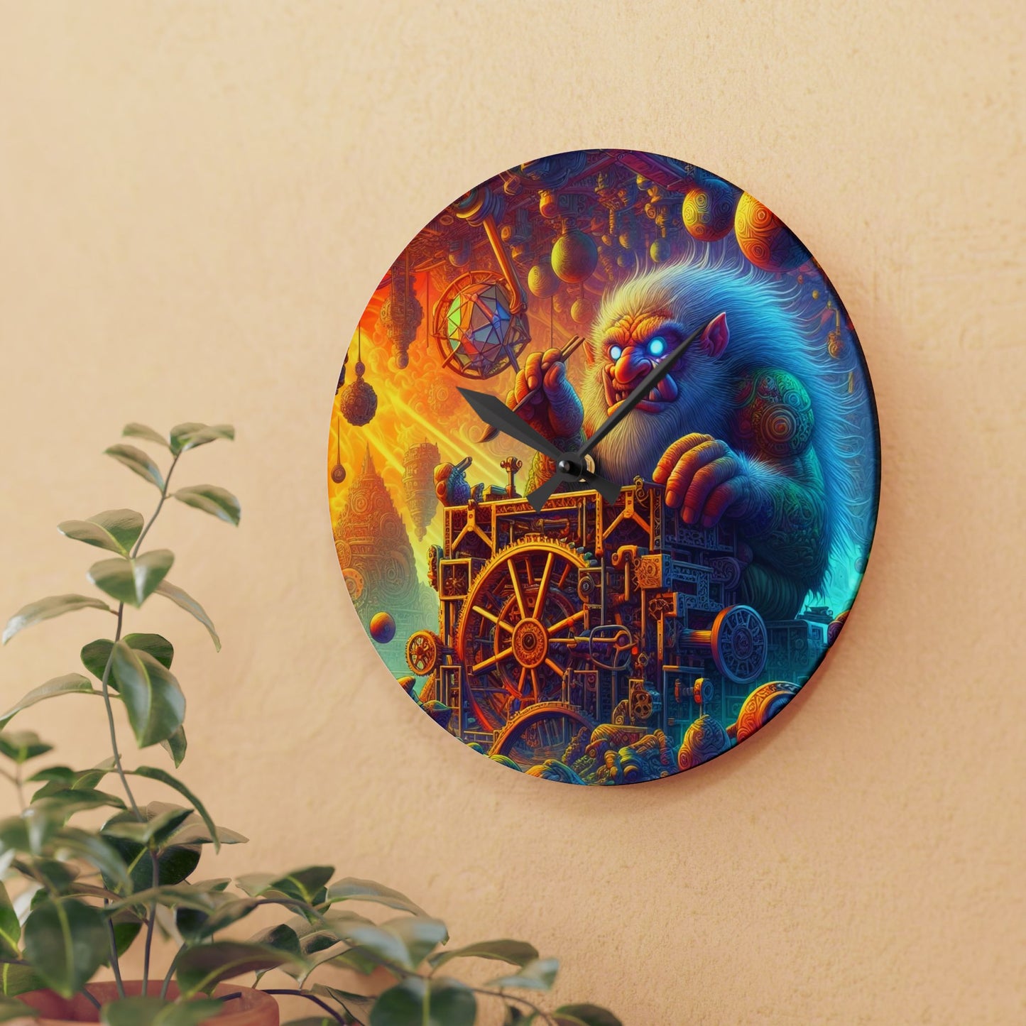 Zegar ścienny | Akrylowy | Okrągły lub kwadratowy | Mitologia Arktyczna | Mechanik Lodu