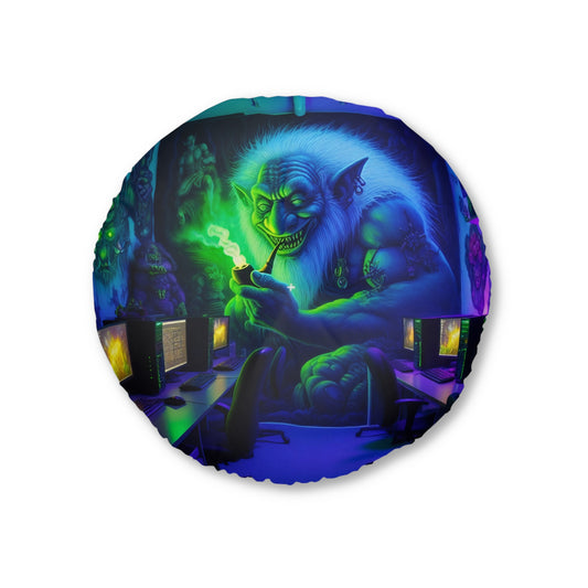 Подушка | Напольная подушка | Стеганая | Круглая | Тёмное фэнтези | Боггарт | Игровая