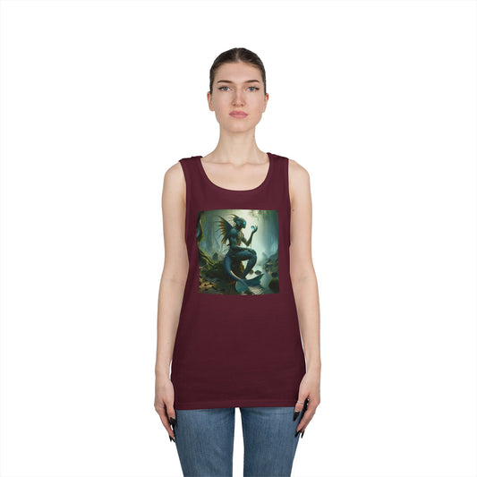 Tanktop | Unisex | Zwaar katoen | Slavische Mythe | Vodyanoy | Watergeest