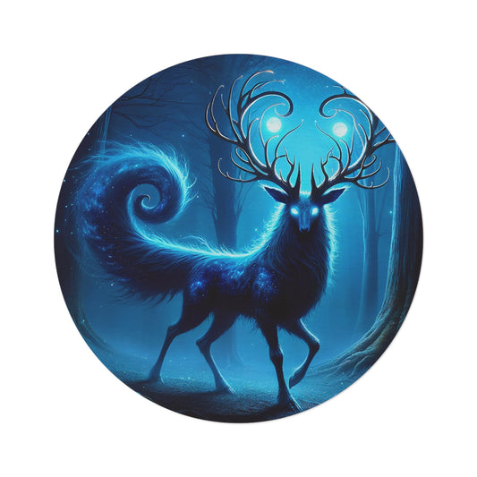 سجادة | دائرية | الغزال الأسطوري | أزرق روح