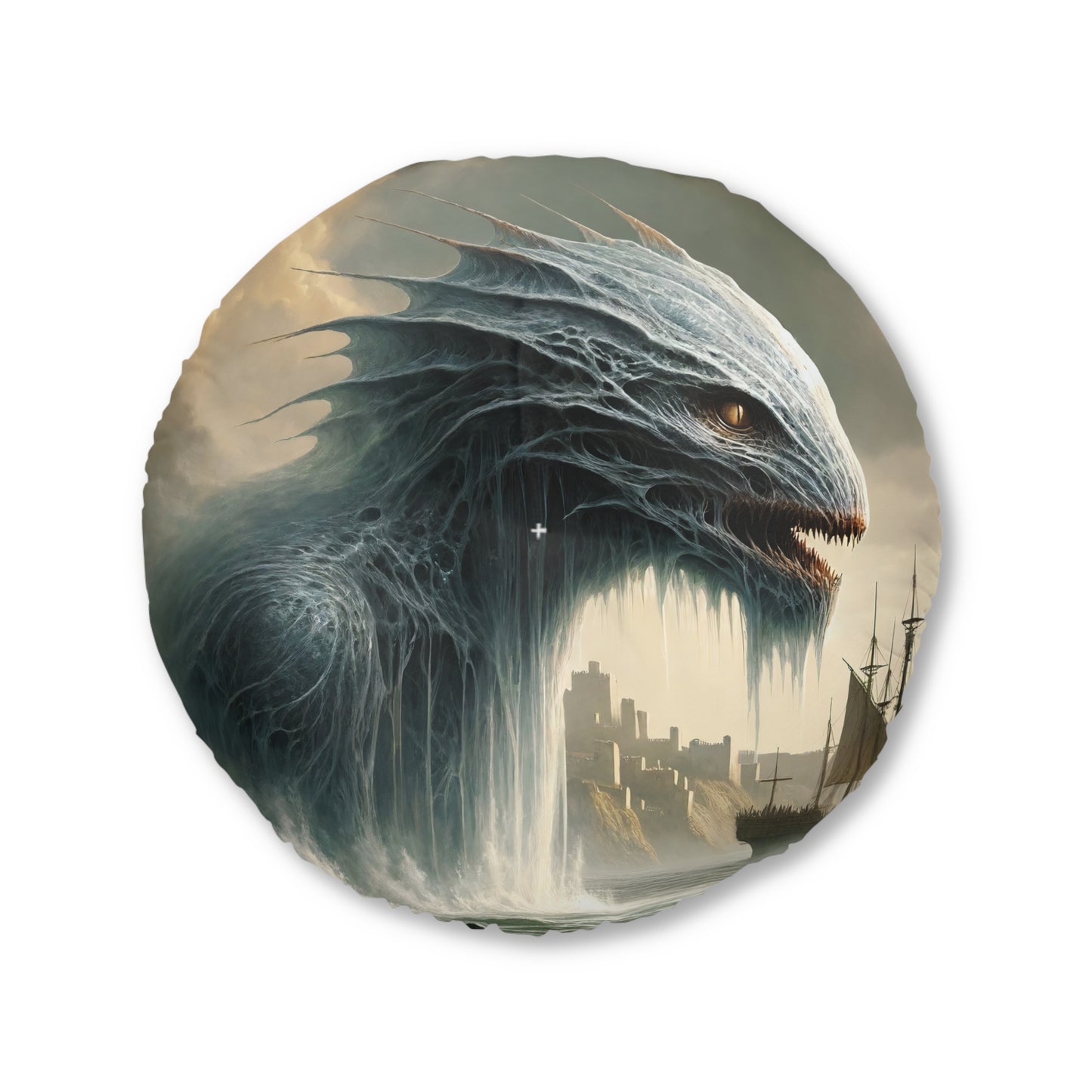 Cuscino | Cuscino da pavimento | Trapuntato | Rotondo | Mitologia Nordica | Jörmungandr | Serpente Marino