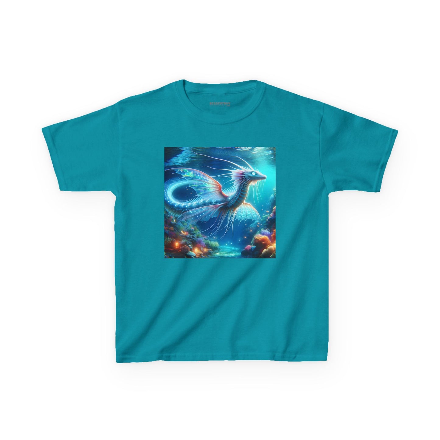 T-Shirt | Koszulka dziecięca | Ciężka bawełna | Mitologia morska | Ryujin | Smok wodny