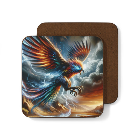 Tatakan Gelas | Fiberboard Padat | Legenda Phoenix | Api Keabadian