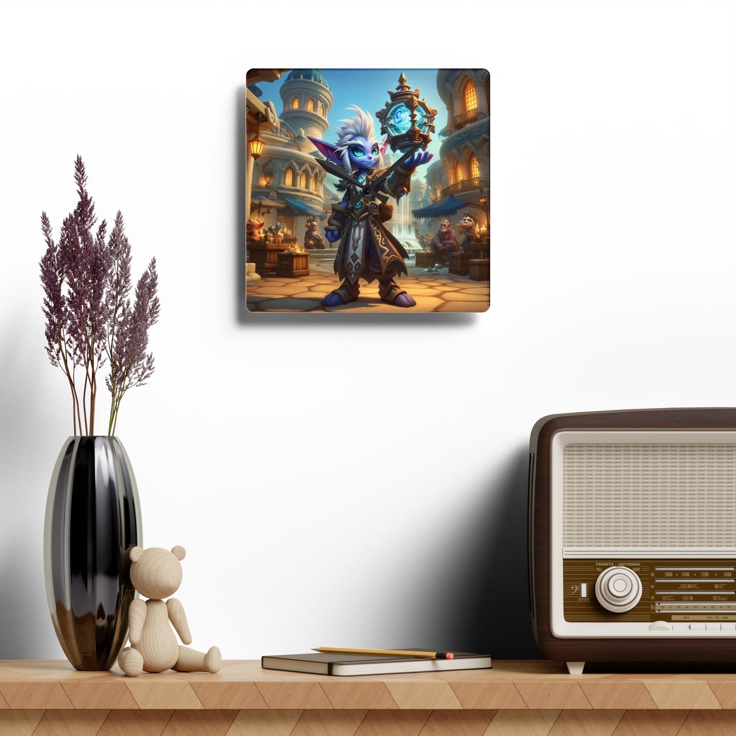 Wall Clock | Acrylic | Round or Square | Urban Fantasy | Chronotech | Gnome