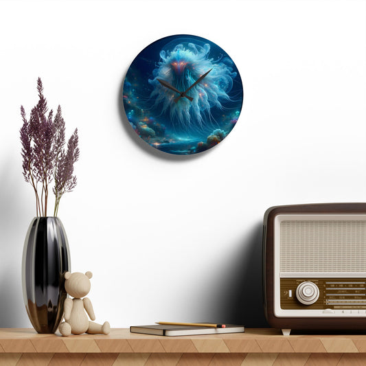 Wandklok | Acryl | Rond of vierkant | Kosmische Horror | Abyssale Medusa