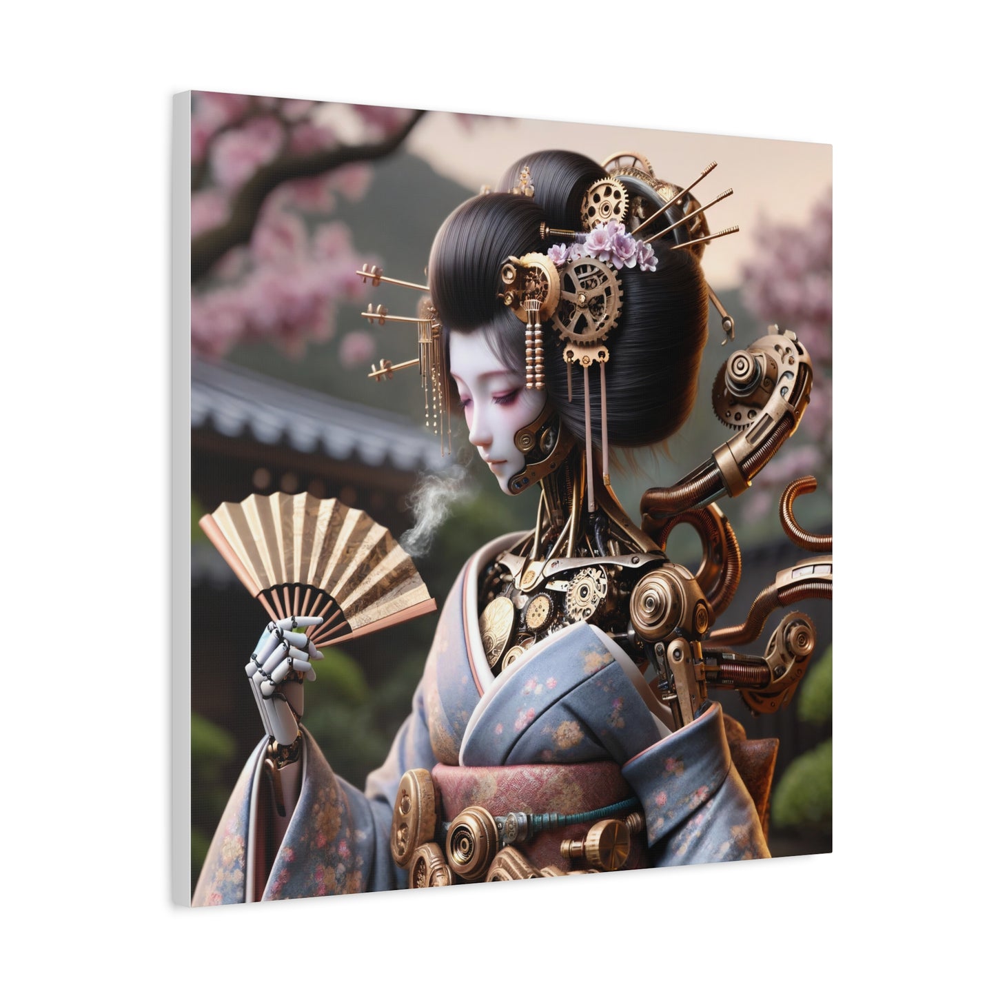 Canvas | Mat | Steampunk | Cyberpunk | Geisha Robot