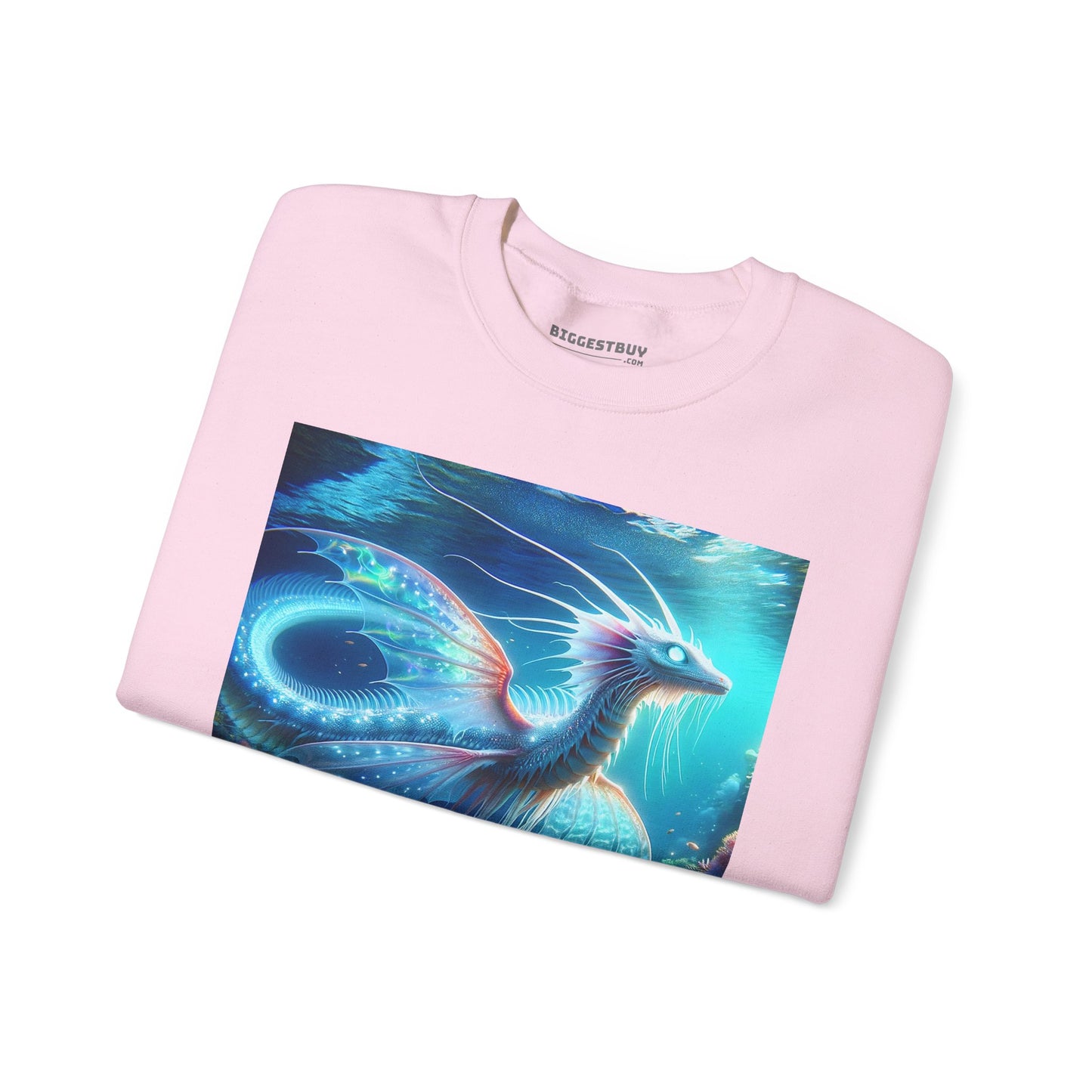 Bluza dresowa | Unisex | Okrągły dekolt | Gruba mieszanka | Mitologia morska | Ryujin | Smok wodny