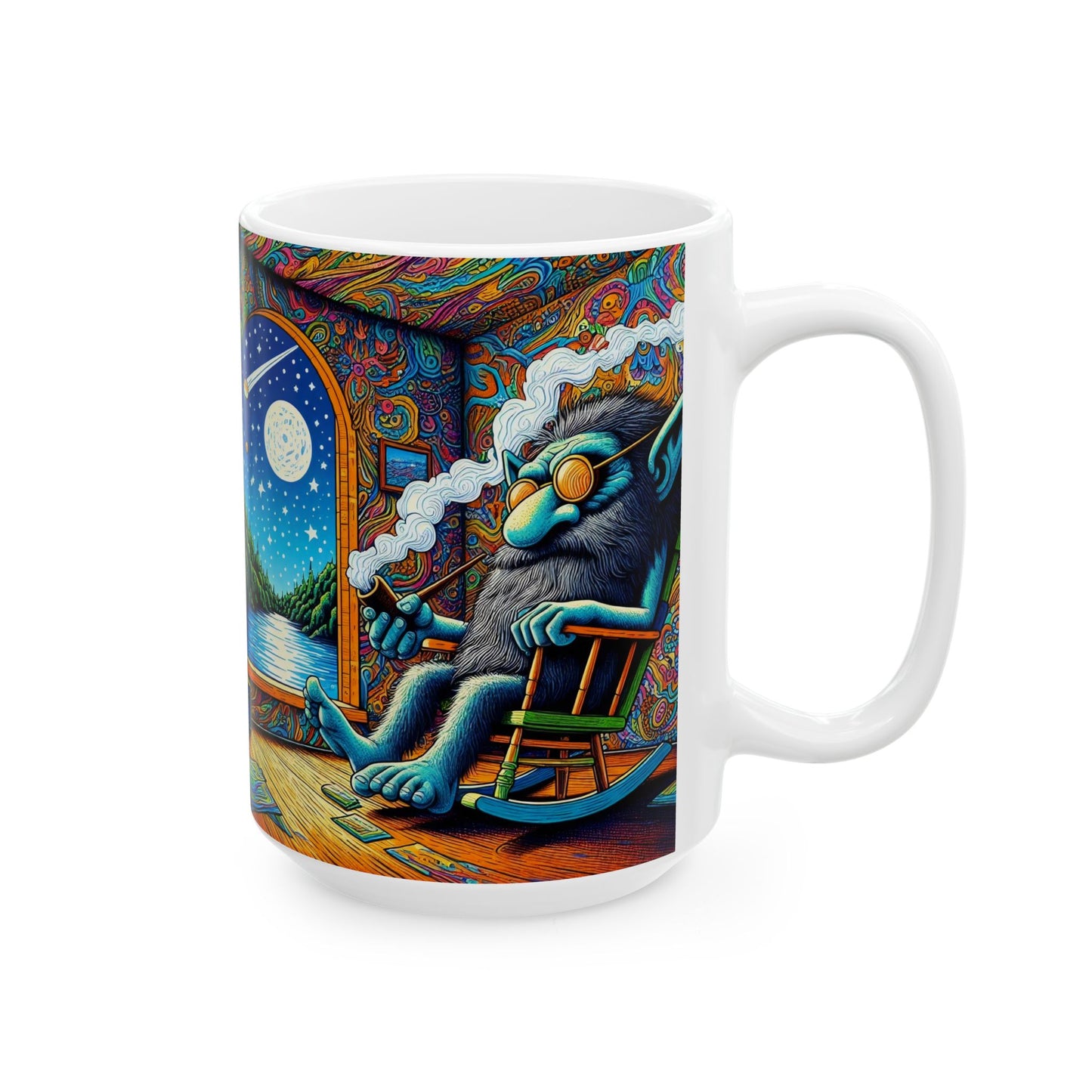 مگ | سیرامک | سفید | سائیکیڈیلک فینٹسی | کیبن کا منظر