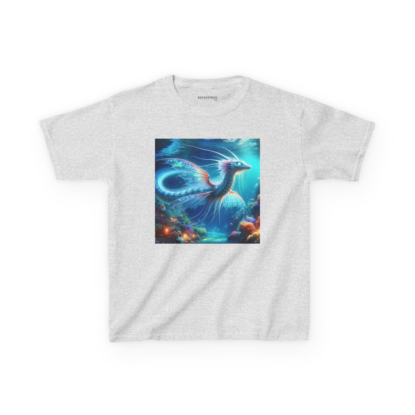 T-Shirt | Koszulka dziecięca | Ciężka bawełna | Mitologia morska | Ryujin | Smok wodny
