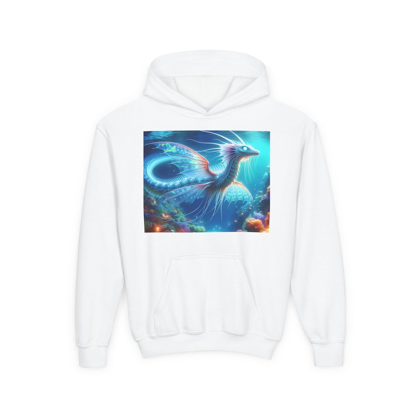Bluza dresowa | Młodzieżowa | Z kapturem | Gruba mieszanka | Mitologia morska | Ryujin | Smok wodny
