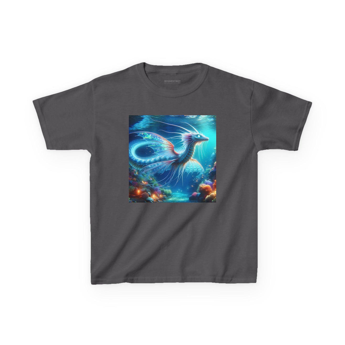T-Shirt | Koszulka dziecięca | Ciężka bawełna | Mitologia morska | Ryujin | Smok wodny
