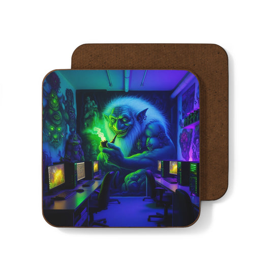 Apoia-copos | Painel de fibra densa | Folclore Nórdico | Boggart | Mural UV