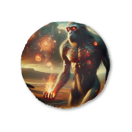 Pillow | Floor Pillow | Tufted | Round | Primordial Mythology | Titan Entity