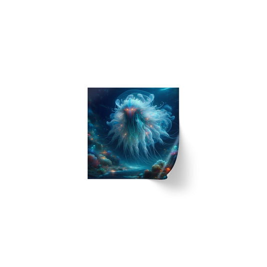 Stickerlabelrol | Vierkant | Kosmische Horror | Abyssale Medusa