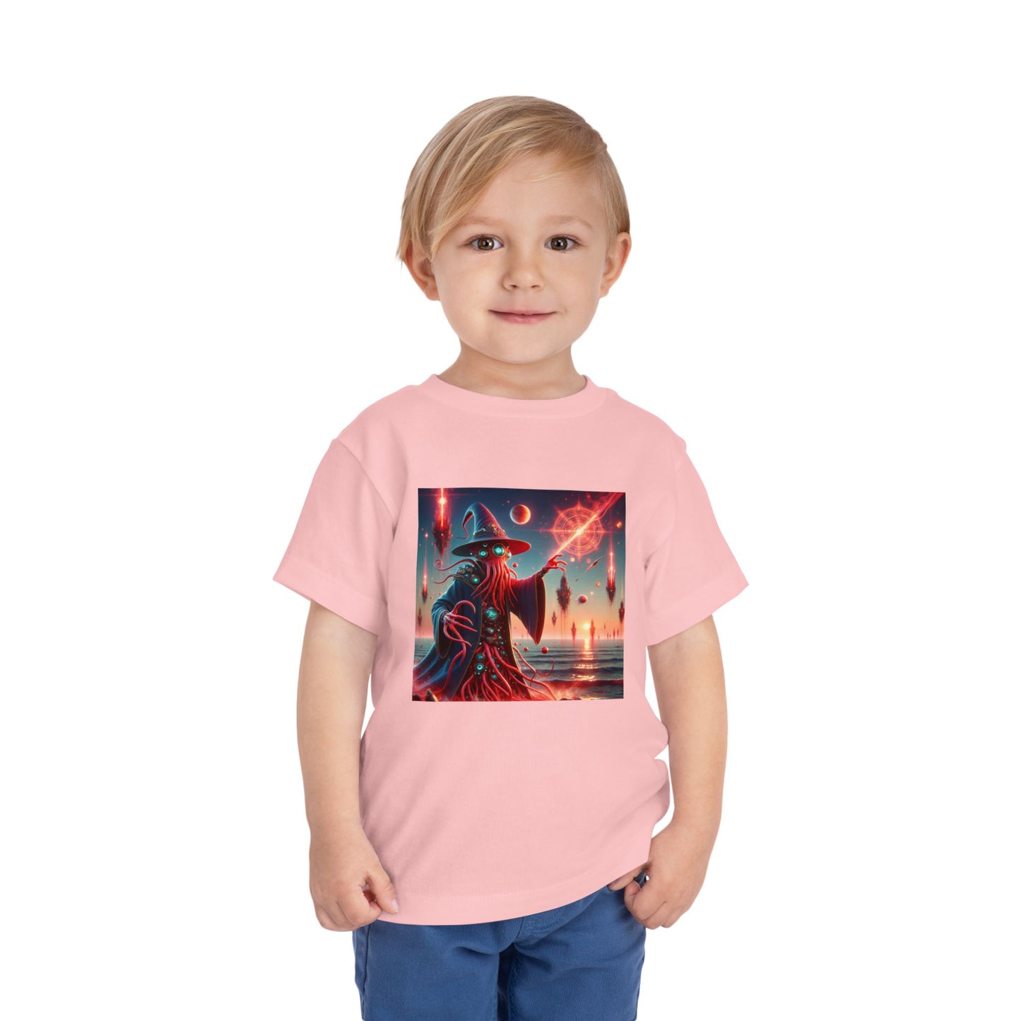 Camiseta | Camiseta para niños pequeños | Manga corta | Horror Cósmico | Mago Lovecraftiano