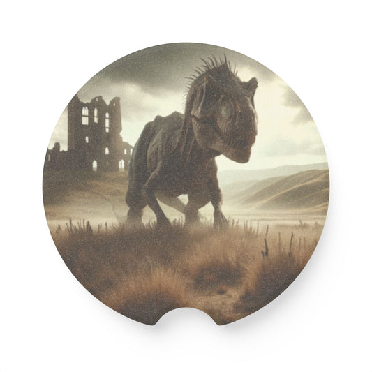 Apoia-copos | Apoia-copos para carro | Pedra-sabão | Ficção Dinossáurica | T-Rex Ancestral