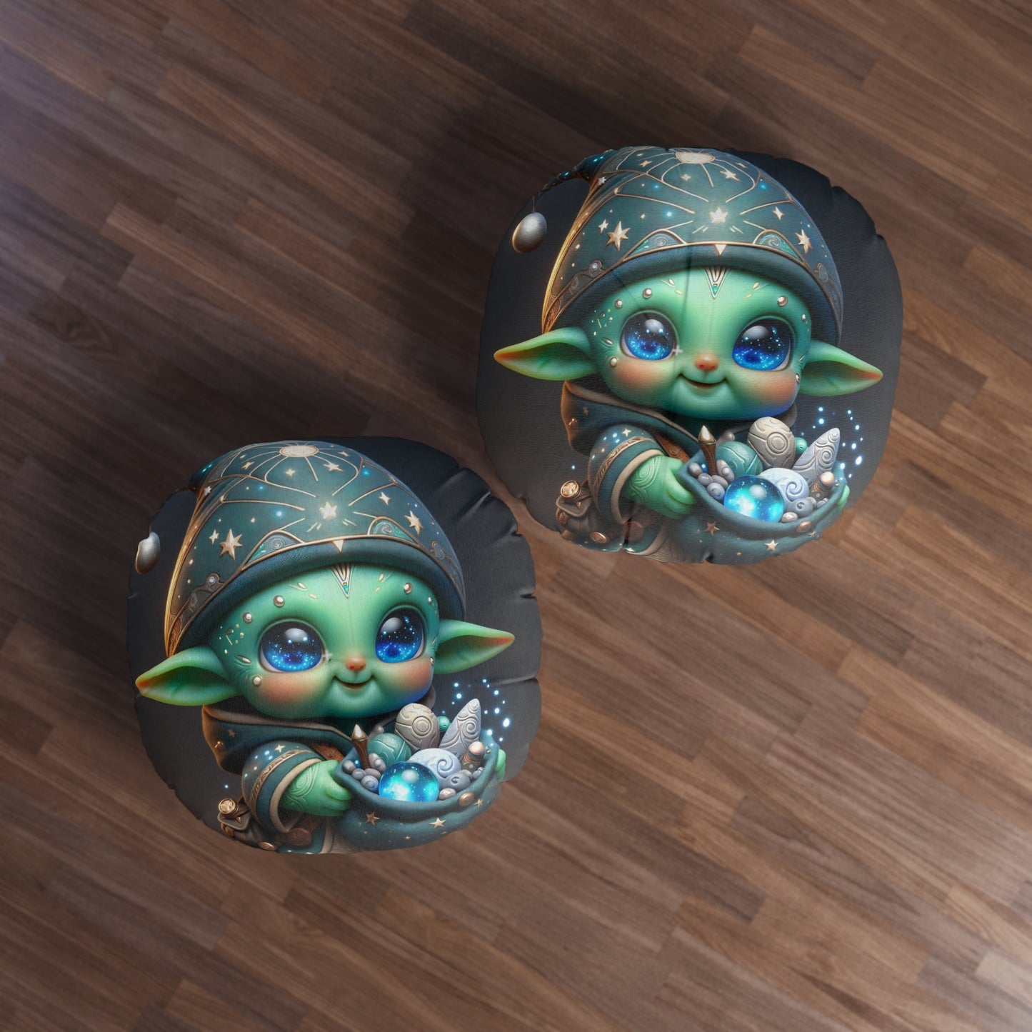 Poduszka | Poduszka podłogowa | Pikowana | Okrągły | Fantazja Kosmiczna | Goblin Magiczny