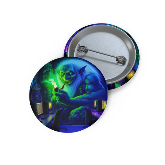 Botão | Botão de Alfinete | Com Pino | Folclore Nórdico | Boggart | Mural UV