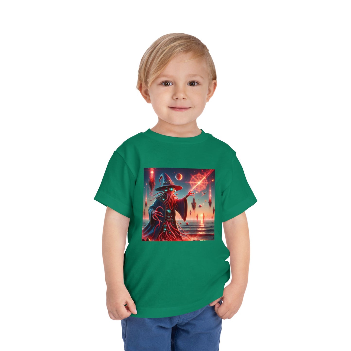 Camiseta | Camiseta para niños pequeños | Manga corta | Horror Cósmico | Mago Lovecraftiano