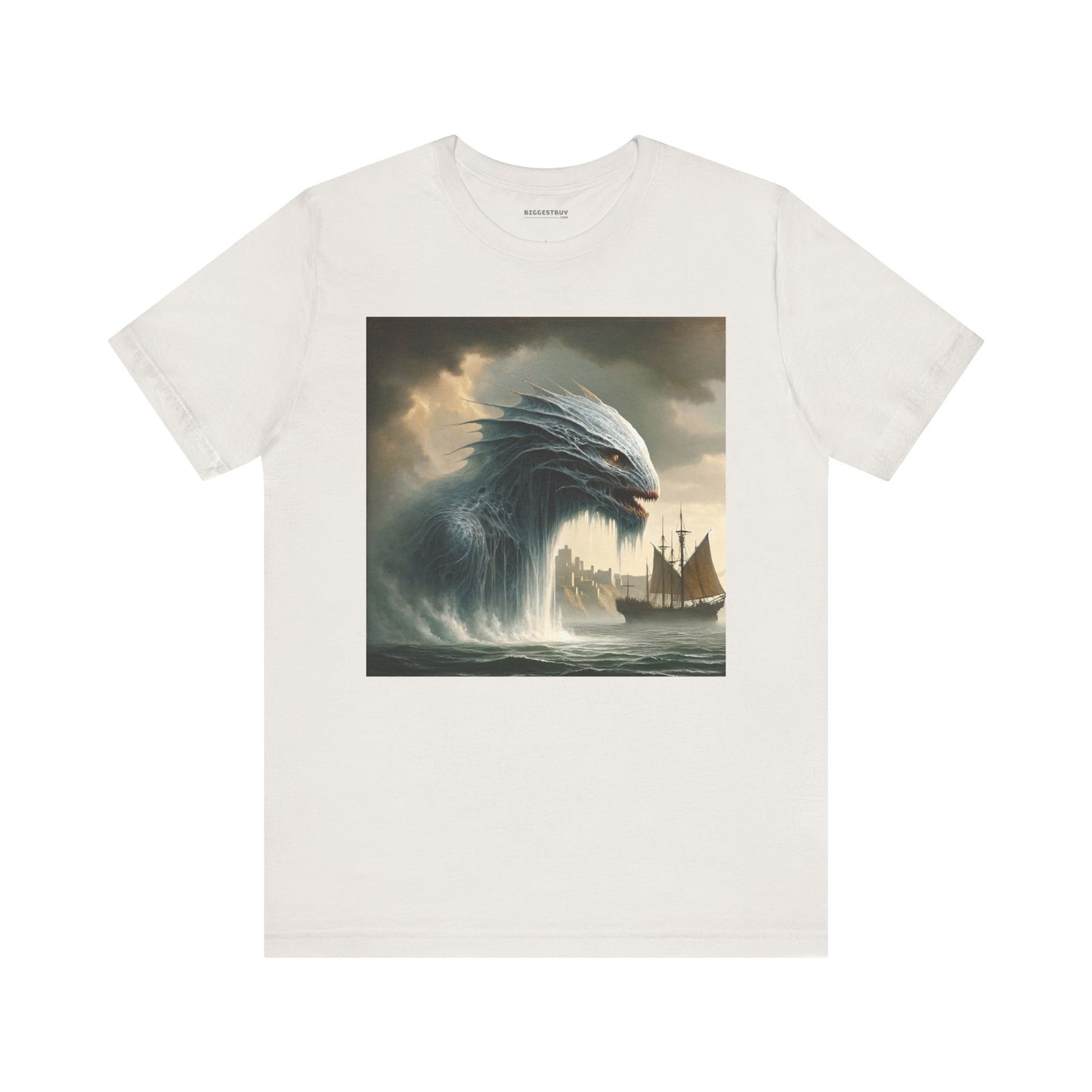 T-shirt | Unisex | Maglietta in jersey | Manica corta | Mitologia Nordica | Jörmungandr | Serpente Marino