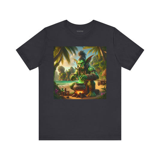 เสื้อยืด | ยูนิเซ็กส์ | เสื้อยืดเจอร์ซีย์ | แขนสั้น | เวทมนตร์อาถรรพณ์ | ชามานออร์ค