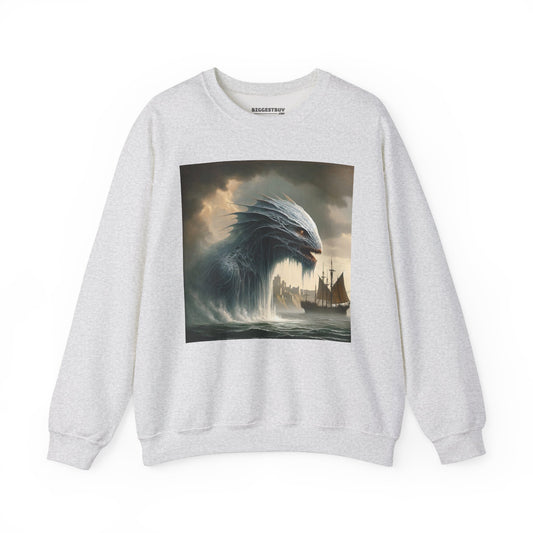 Sudadera | Unisex | Cuello redondo | Mezcla gruesa | Mitología Nórdica | Jörmungandr | Serpiente