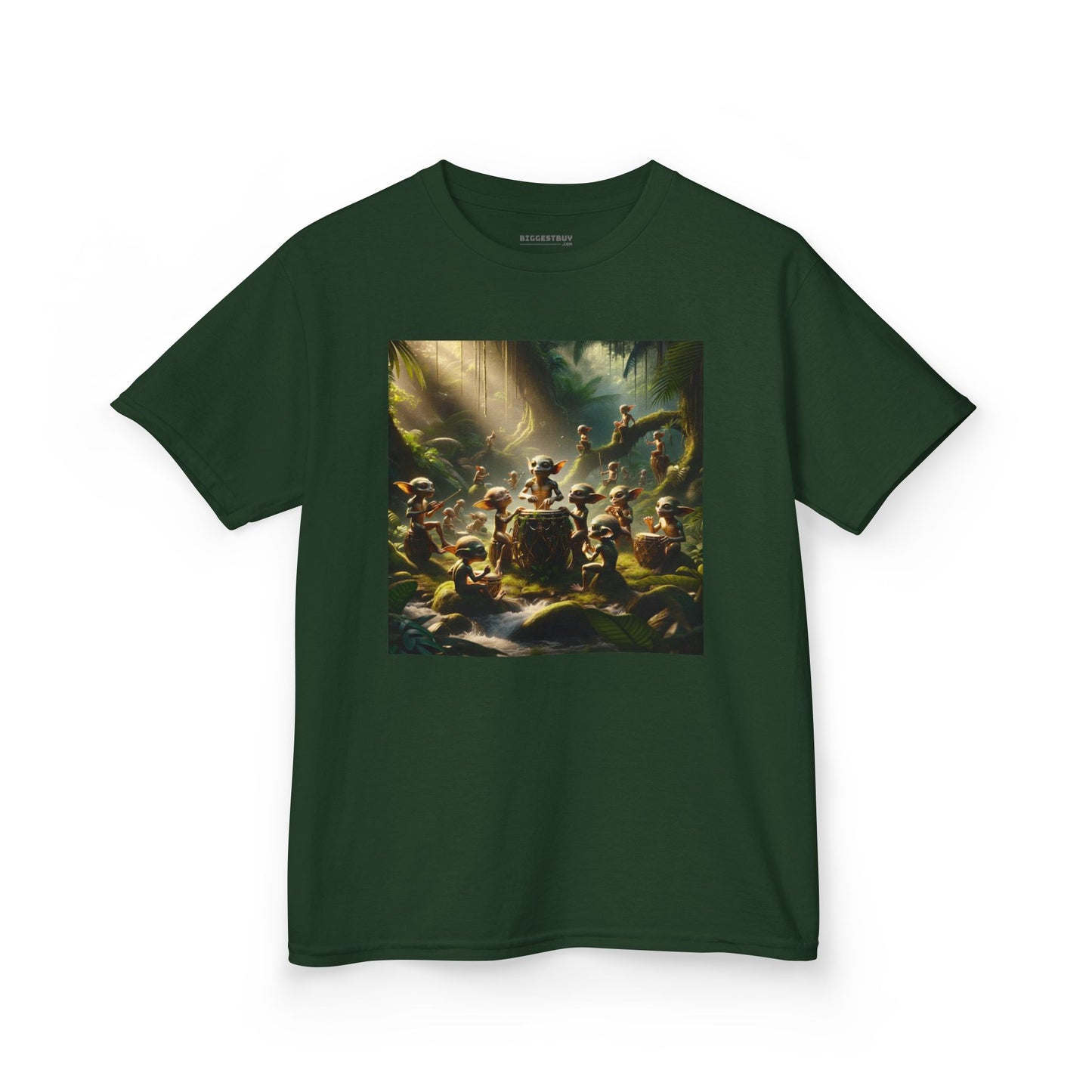 Tシャツ | キッズTシャツ | ヘビーコットン | 森の精霊 | 太鼓の儀式 | 妖精