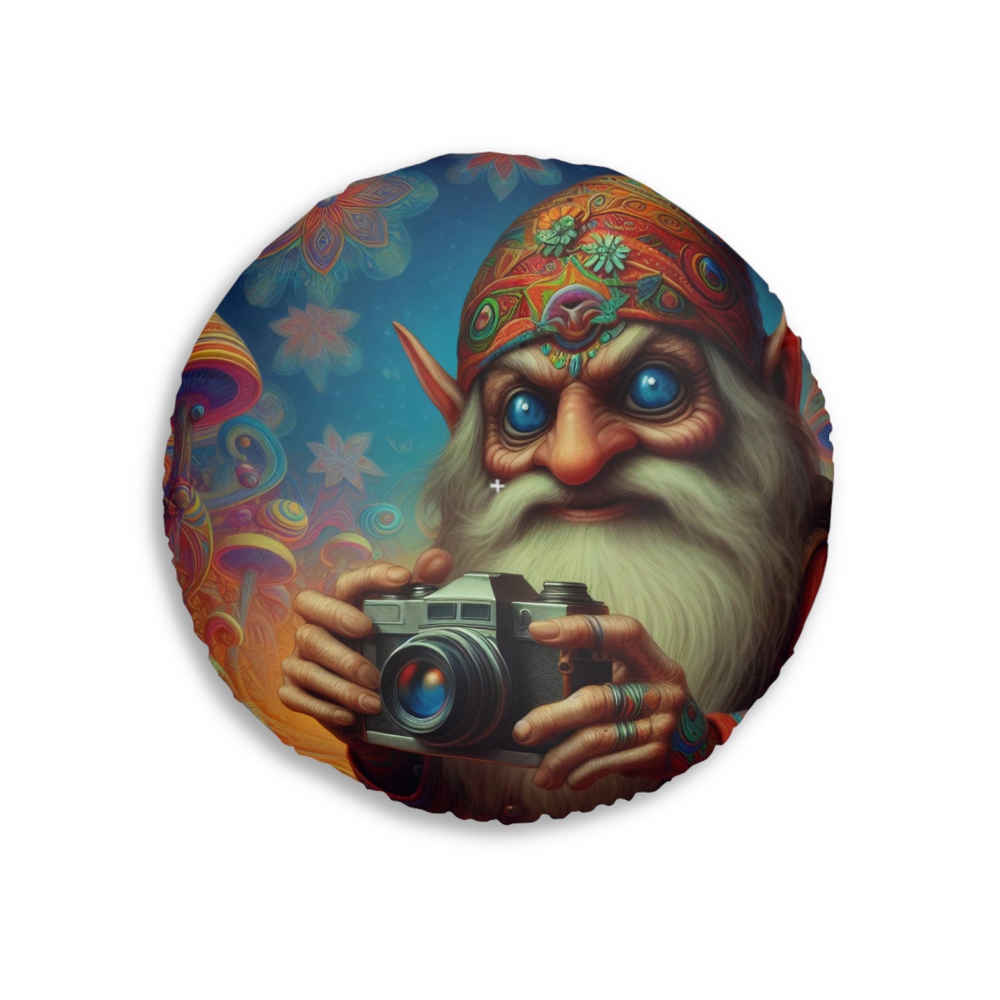 Pute | Gulvpute | Tuftet | Rund | Fantasy | Psykedelisk | Domovoi