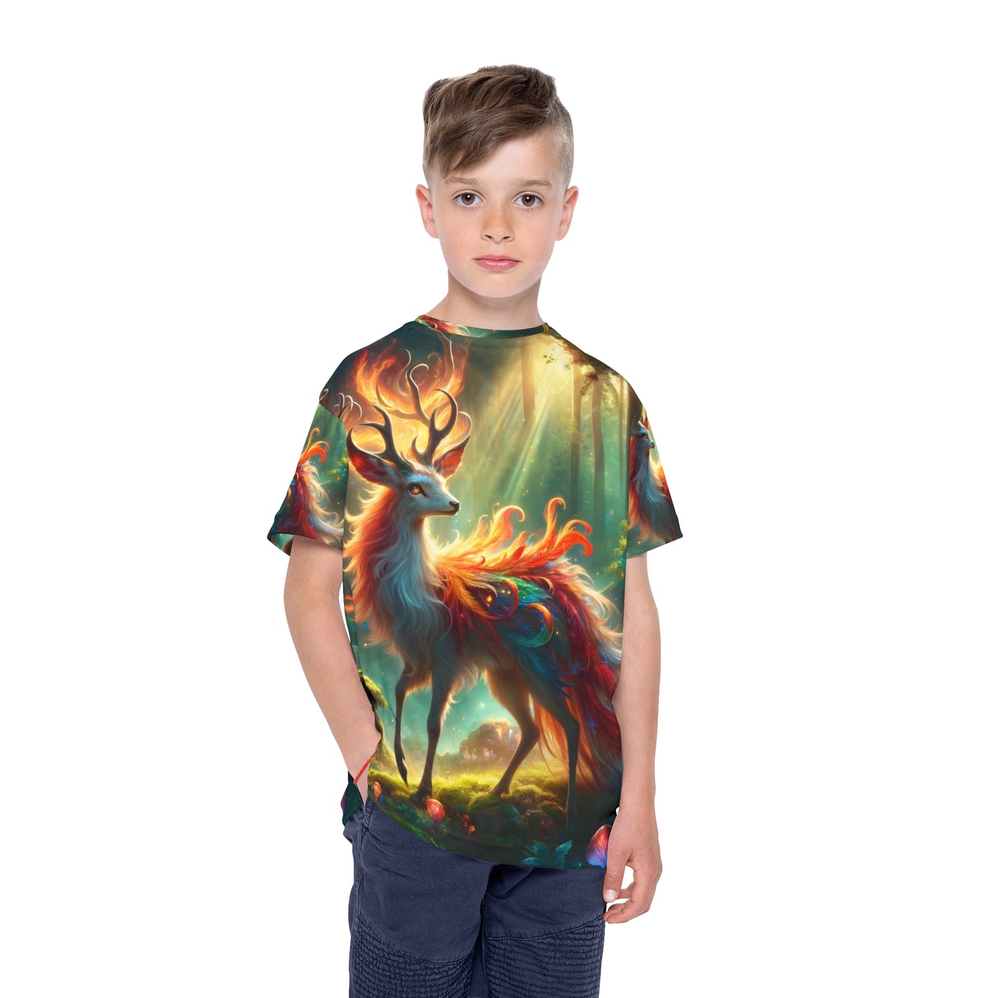 Maglia sportiva | Bambini | Mitologia Fantastica | Cervo di Fuoco