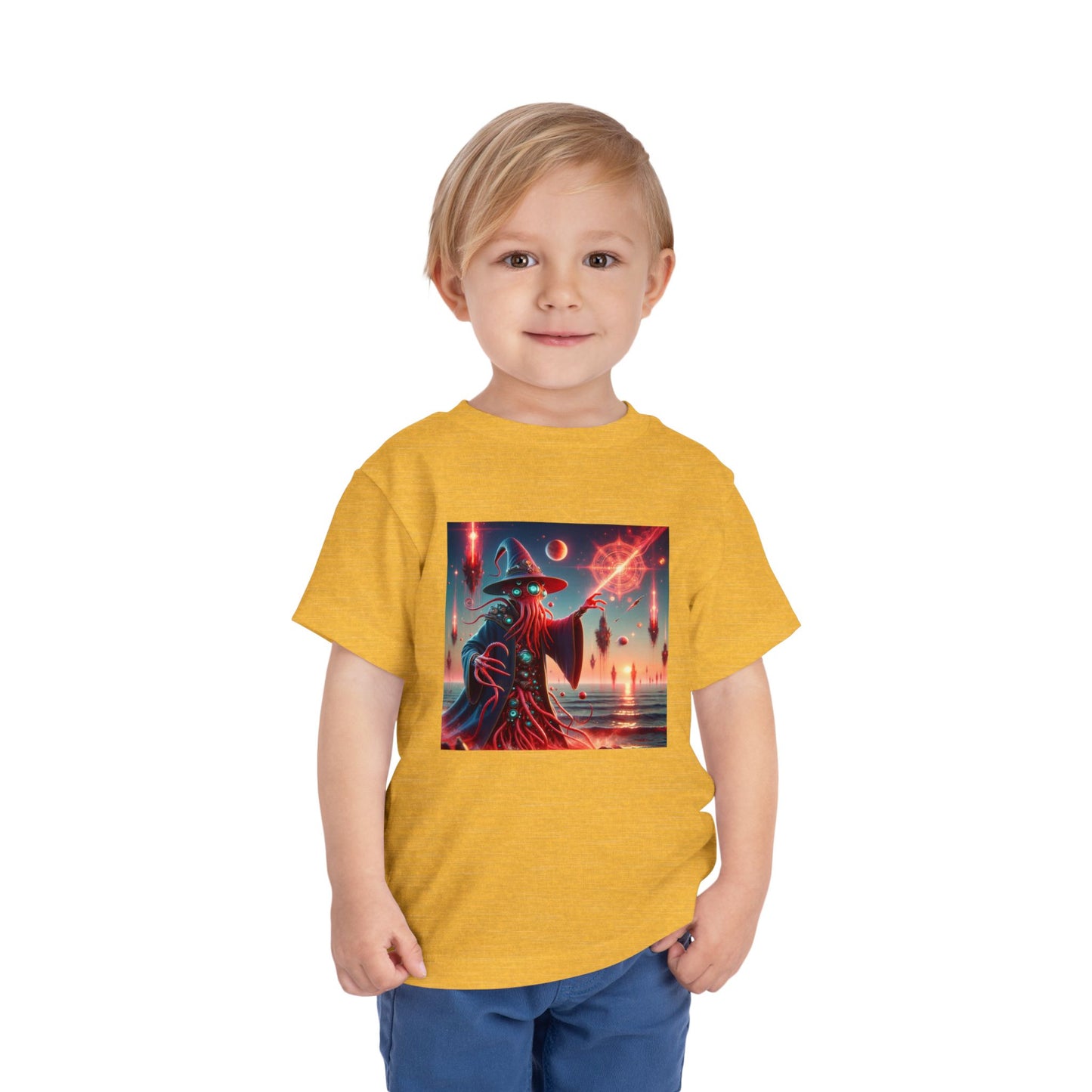 Camiseta | Camiseta para niños pequeños | Manga corta | Horror Cósmico | Mago Lovecraftiano