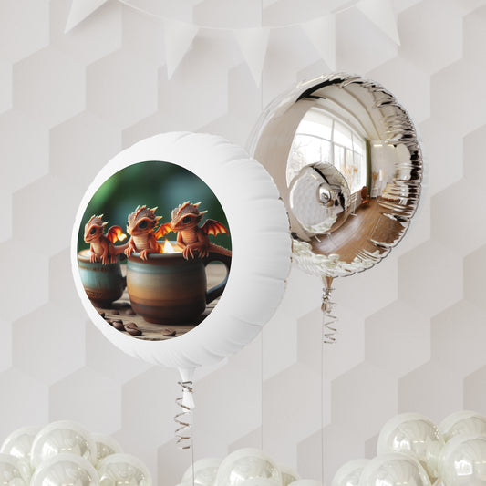 Ballong | Helium | Mylar | Søt Fantasy Kunst | Baby Drage