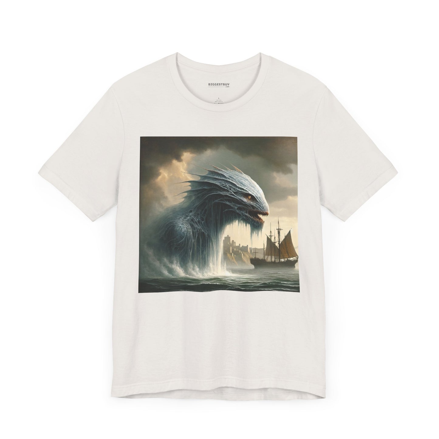T-shirt | Unisex | Maglietta in jersey | Manica corta | Mitologia Nordica | Jörmungandr | Serpente Marino