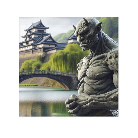 Towel | Face Towel | Dark Fantasy | Yokai Lore | Oni