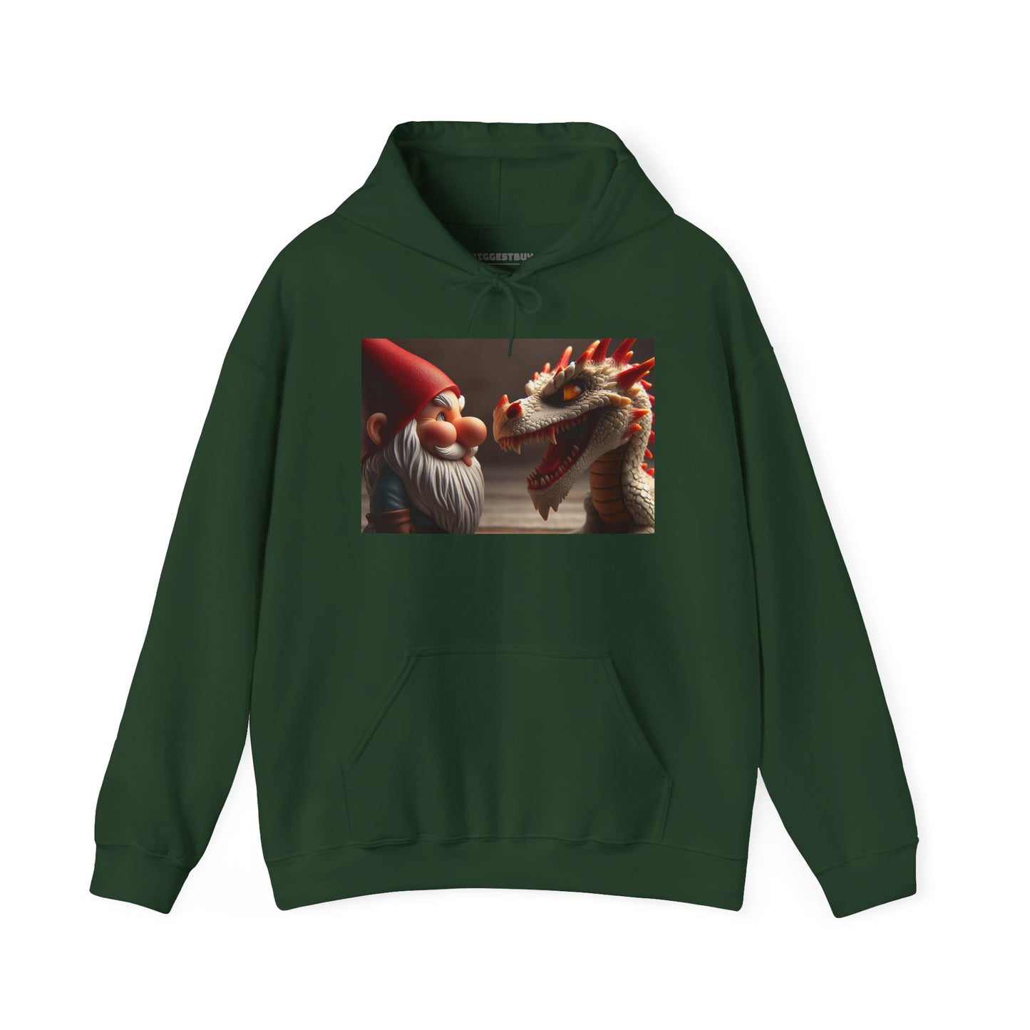 Bluza z kapturem | Unisex | Bluza dresowa z kapturem | Gruba mieszanka | Fantasy folklorystyczne | Gnom i Smok