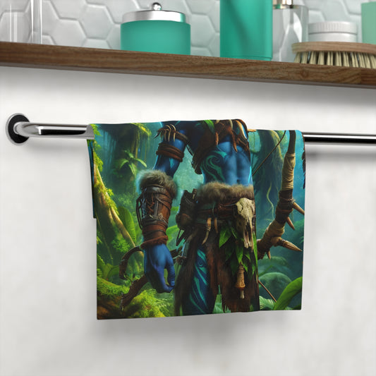 Towel | Face Towel | Tribal Fantasy | Wood Elf Warrior