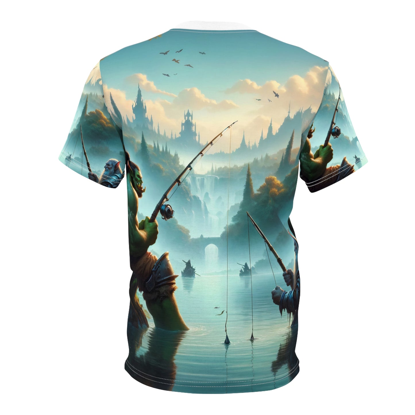 T-Shirt | Nadruk na całej powierzchni | T-shirt unisex | Fantasy międzyrasowe | Orc i krasnolud